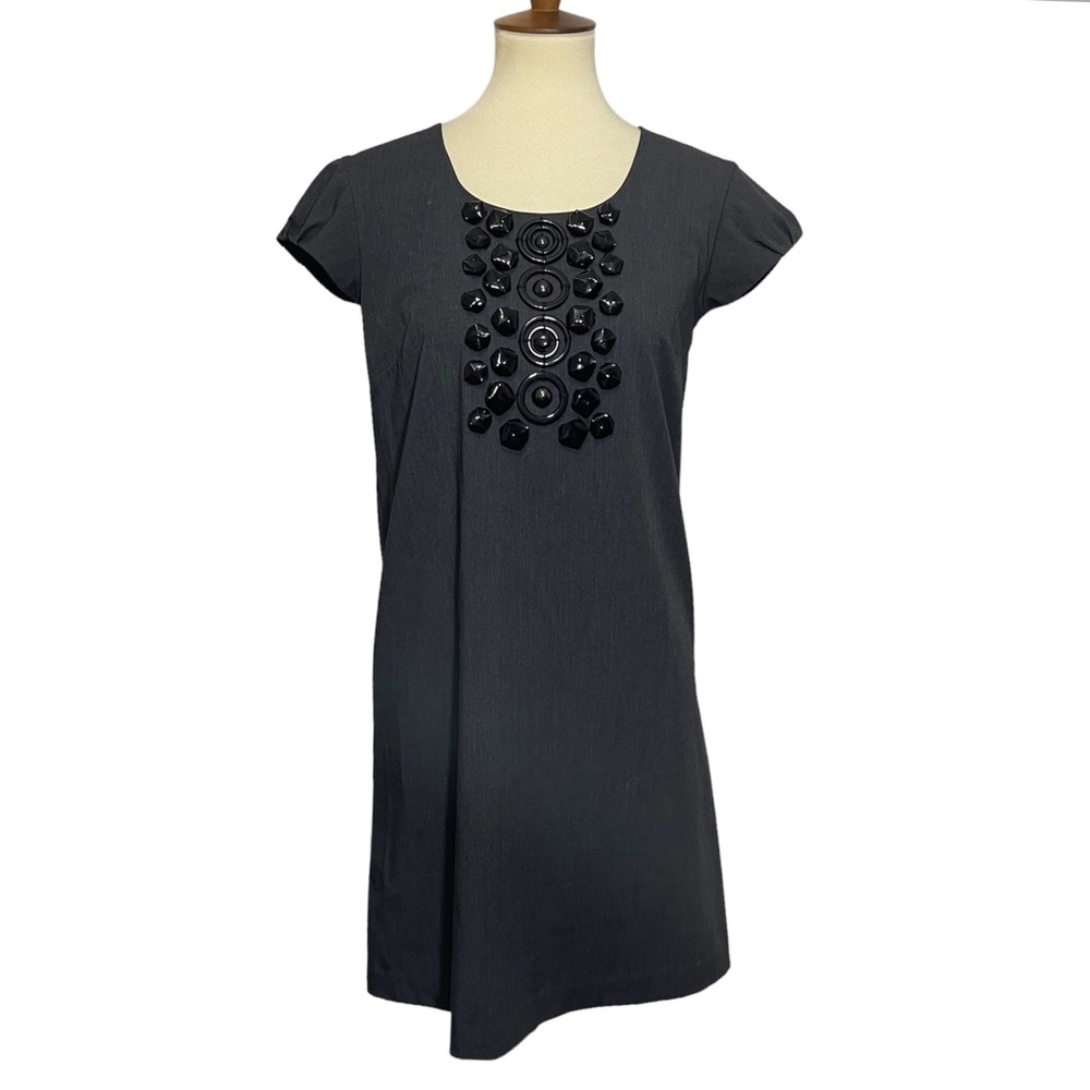 Kensie Beaded Detail Shirt Dress